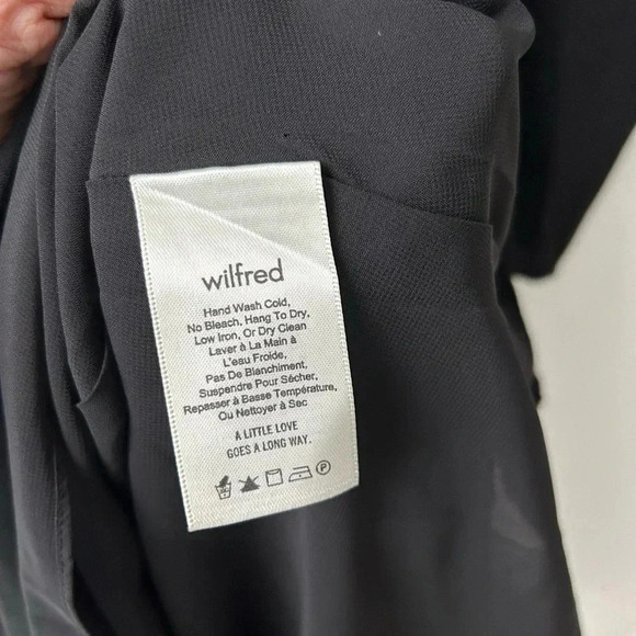 Aritzia Wilfred Black Aubagne wrap Tie Front Midi / Maxi Longsleeve - Picture 10 of 12